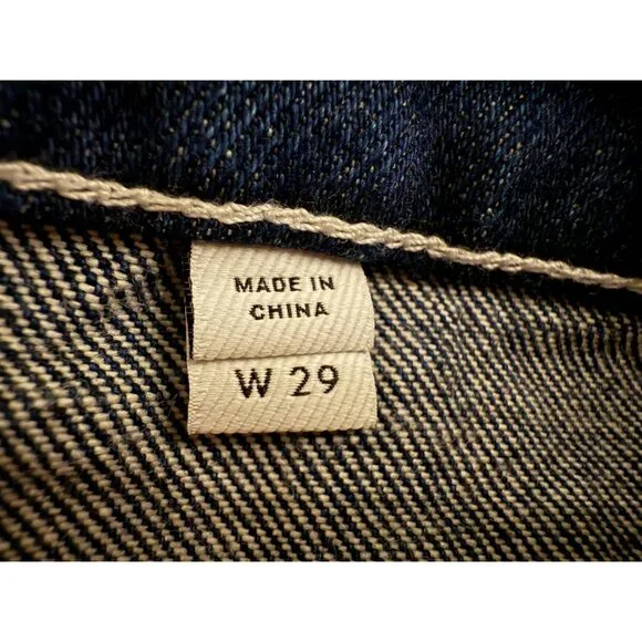 Burberry London England Monogram Denim Jeans With Cuffed Hem & Back Pockets